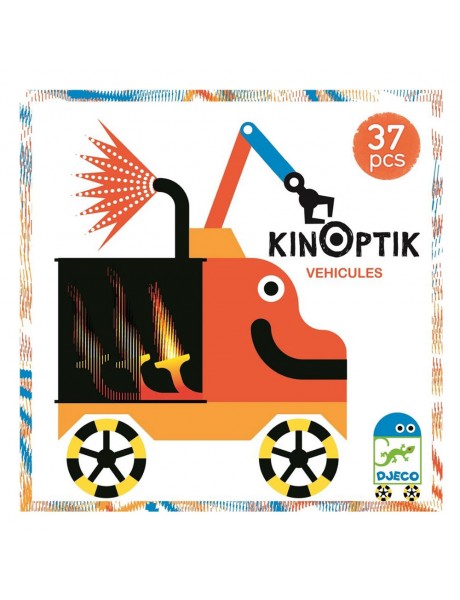 Djeco Μαγνητικό Παζλ με Εφέ Κίνησης Kinoptik Οχήματα 5-8 ετών